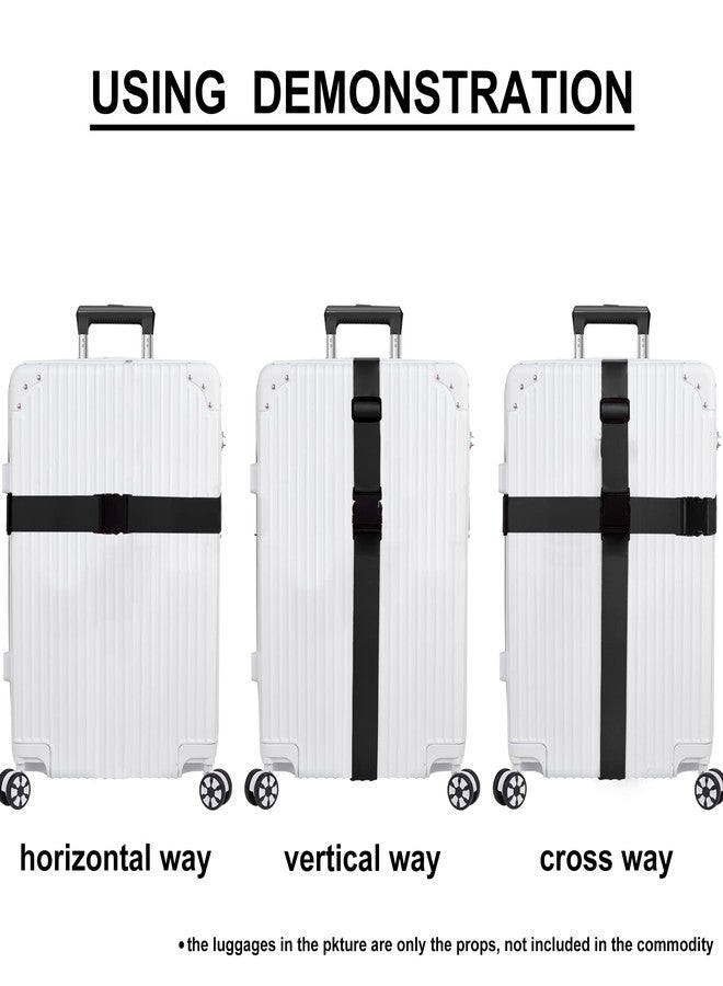 Chelmon Luggage Straps for Suitcases TSA Approved Travel Belt 4 Pack by Chelmon(Black) - Image 5