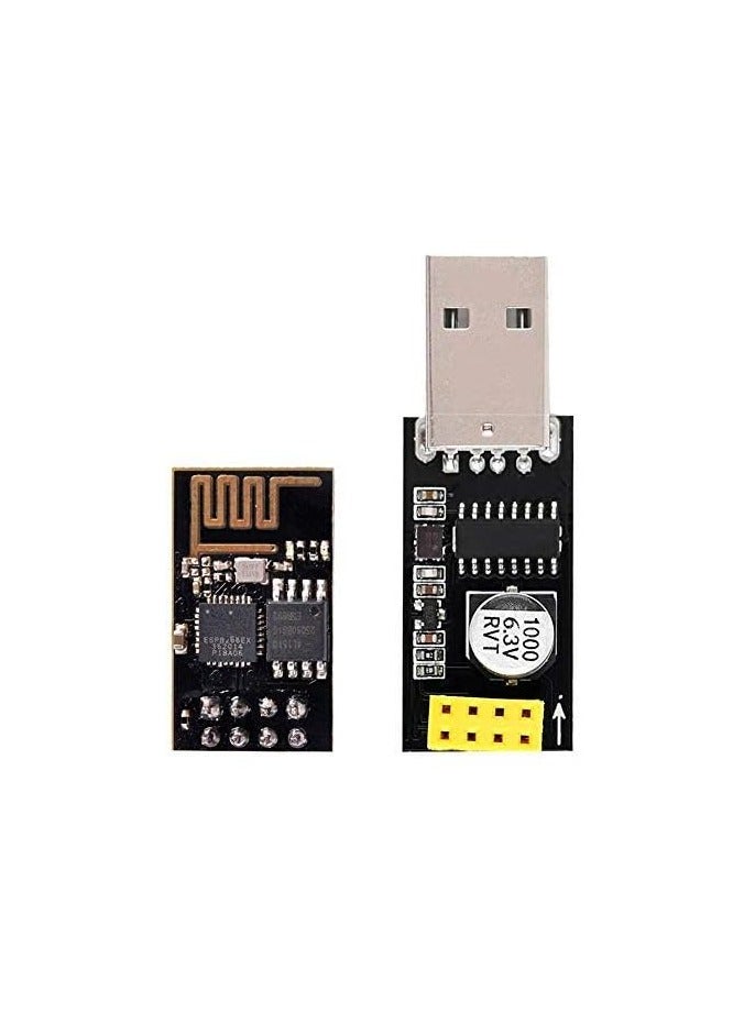 ESP8266 ESP-01 Serial WIFI Wireless Transceiver Module with USB to ESP8266 Adapter for Arduino UNO R3 Mega2560 Nano Raspberry Pi (ESP-01 + USB)
