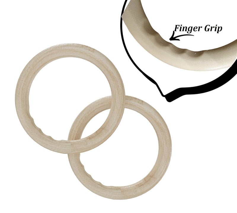 Techhark حلقة الجمباز ABS مع حزام قابل للتعديل بسعة عالية مع أحزمة قابلة للتعديل بطول 14.5 قدم لتدريب اللياقة البدنية الوظيفية في المنزل لتمرين كامل الجسم (حلقة. بيضاء فاتحة) - Image 3