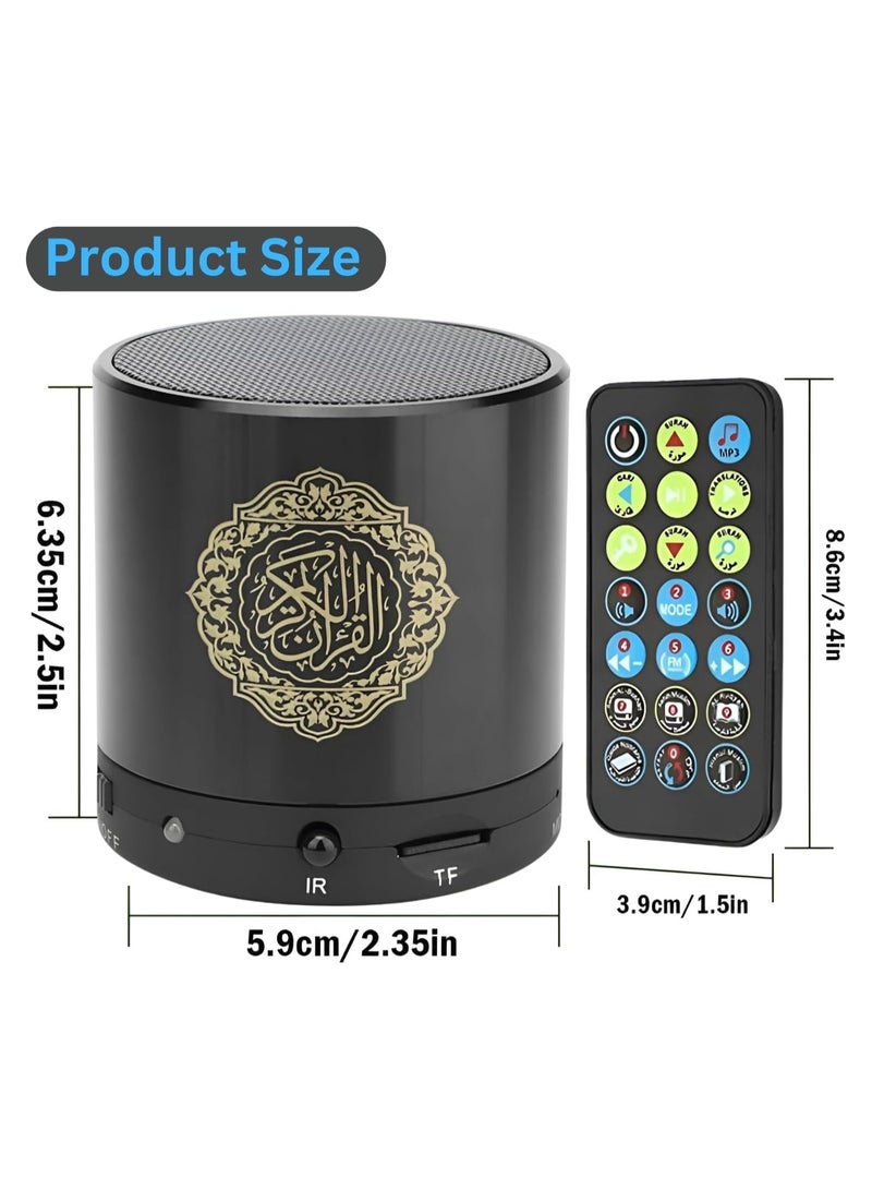 Quran Speaker, SQ200 Remote Control Bluetooth Quran Speaker,Portable Bluetooth Wireless Quran Speaker MP3 Player 8GB TF FM Quran Quran Translator USB Rechargeable Speaker Makkah hajj Gifts (Black)  - Image 2