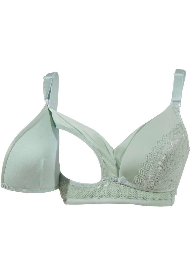 Okus Full Cup Maternity And Nursing Bra - Green - Large