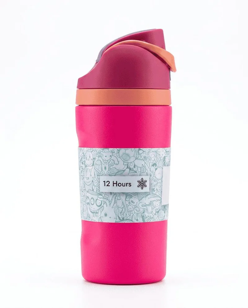 مويا Moya "True Tide"  16oz Insulated Sustainable Water Bottle Hot Pink