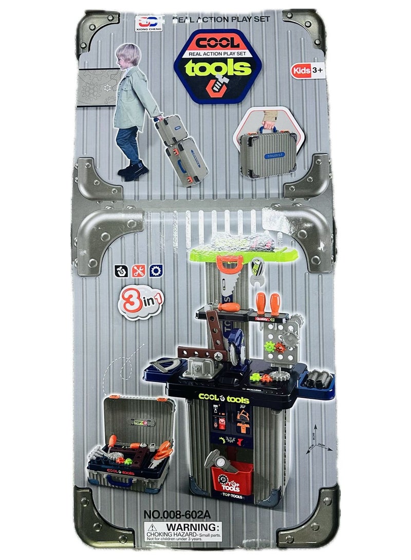XIONG CHENG XIONG CHENG Cool Tools Real Action Play Set – 3-in-1 Tool Station