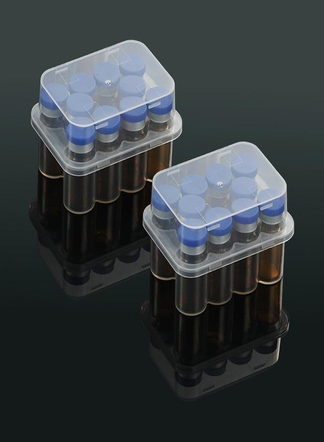 BCDHAMATE 2-Pack Peptide Case for Fridge, 3 mL Vial Holder for Refrigerator, 10-Slot Insulin & Peptide Holder Each, 20 Slots Total, Semi-Transparent Vial Storage Case for Diabetic Care - Image 2