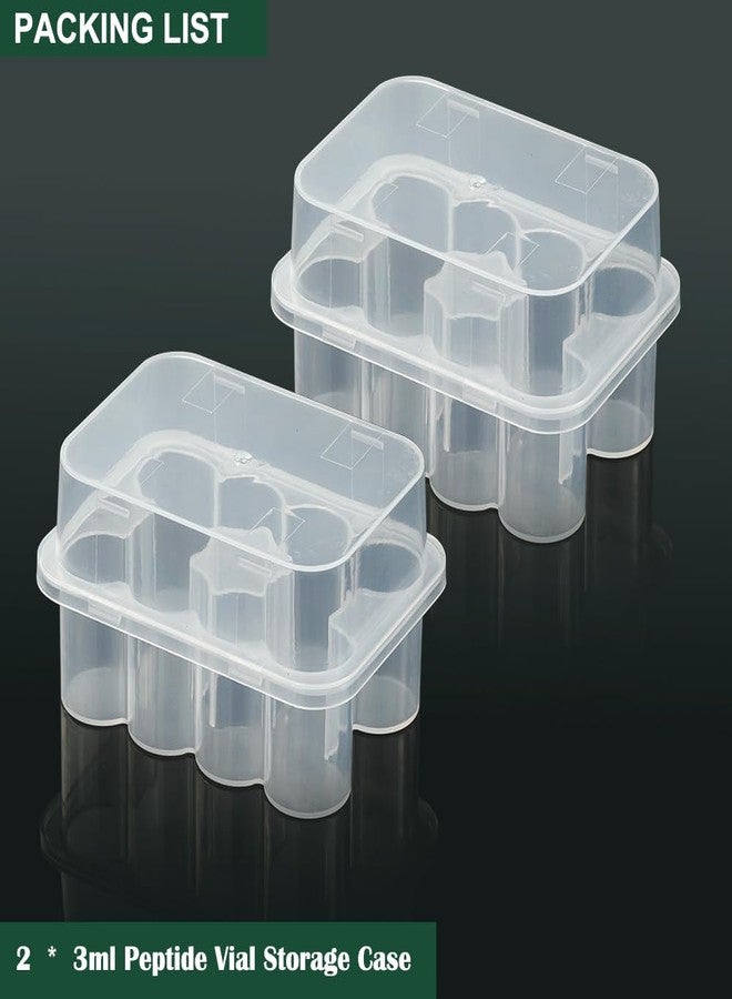 BCDHAMATE 2-Pack Peptide Case for Fridge, 3 mL Vial Holder for Refrigerator, 10-Slot Insulin & Peptide Holder Each, 20 Slots Total, Semi-Transparent Vial Storage Case for Diabetic Care - Image 5