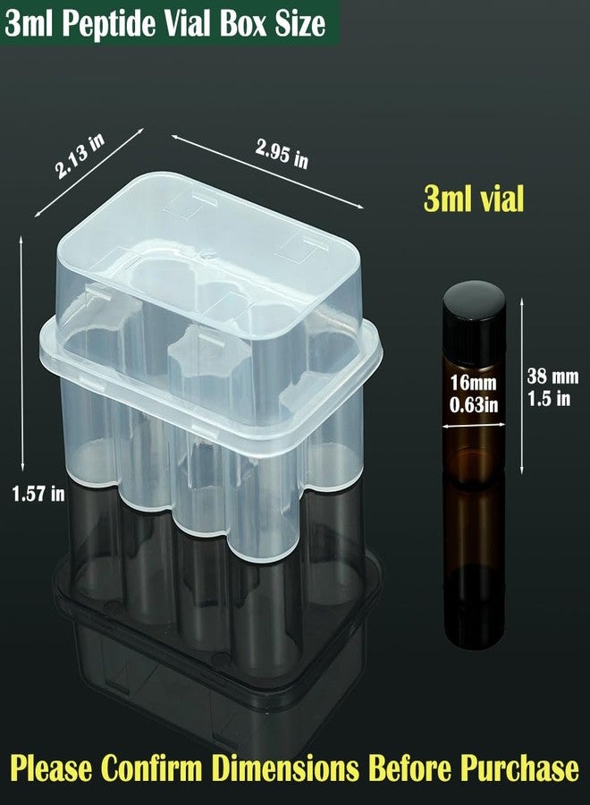BCDHAMATE 2-Pack Peptide Case for Fridge, 3 mL Vial Holder for Refrigerator, 10-Slot Insulin & Peptide Holder Each, 20 Slots Total, Semi-Transparent Vial Storage Case for Diabetic Care - Image 4