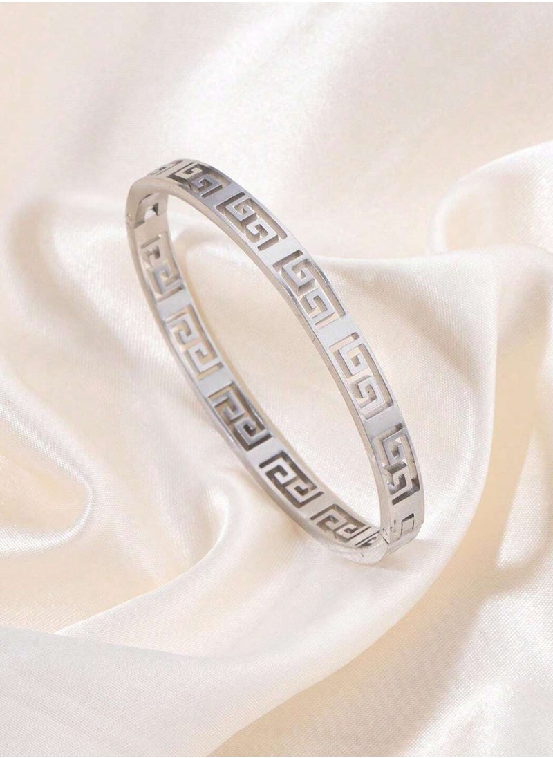 JewelryPalace Silver Plated Stainless Steel Bracelet For Women 