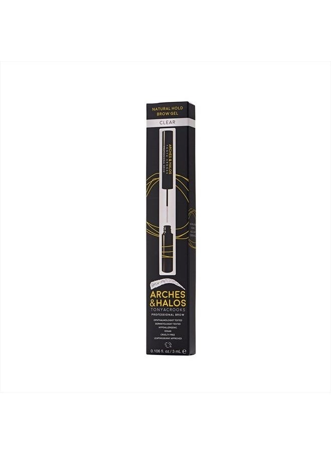Natural Hold Brow Gel - Clear - Light, Natural Hold Eyebrow Gel for Shaping and Styling - Formula Infused with Brow Hydrating Conditioner - Soft, Smooth, Non-Sticky Finish - 0.106 oz