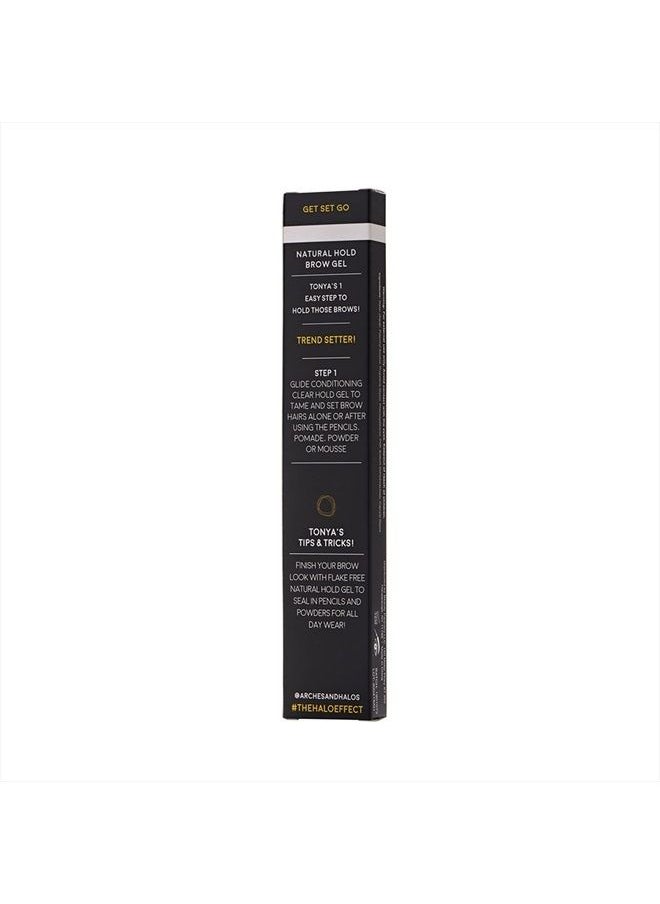 Natural Hold Brow Gel - Clear - Light, Natural Hold Eyebrow Gel for Shaping and Styling - Formula Infused with Brow Hydrating Conditioner - Soft, Smooth, Non-Sticky Finish - 0.106 oz