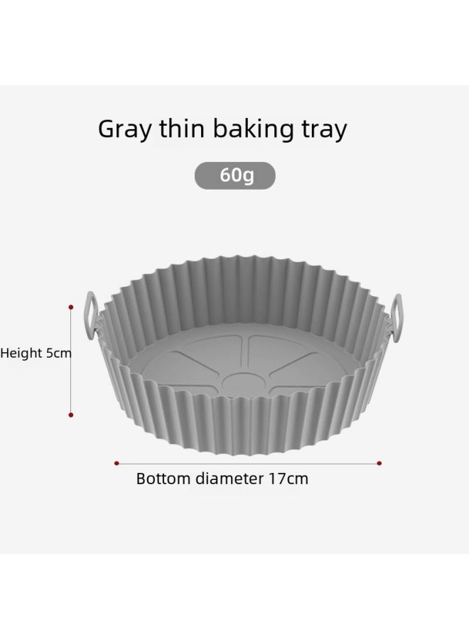 Air Fryer Silicone Pot Round 3d Tray Mat Air Fryer Baking Tray Silicone Coated Heat Resistant Easy To Clean Kitchen Tool-Specifications:Square Wave Three-dimensional 90g-Color:Sakura Powder - Image 5