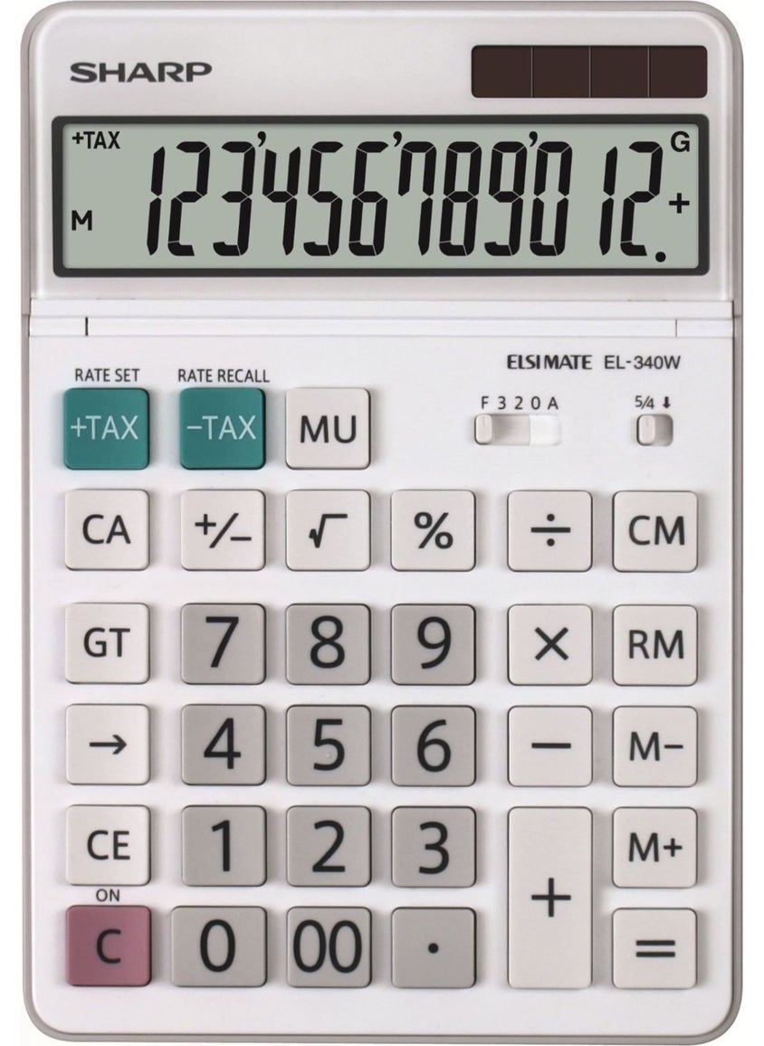 SHARP EL-340W 12 Digit Desktop Calculator  - Image 2