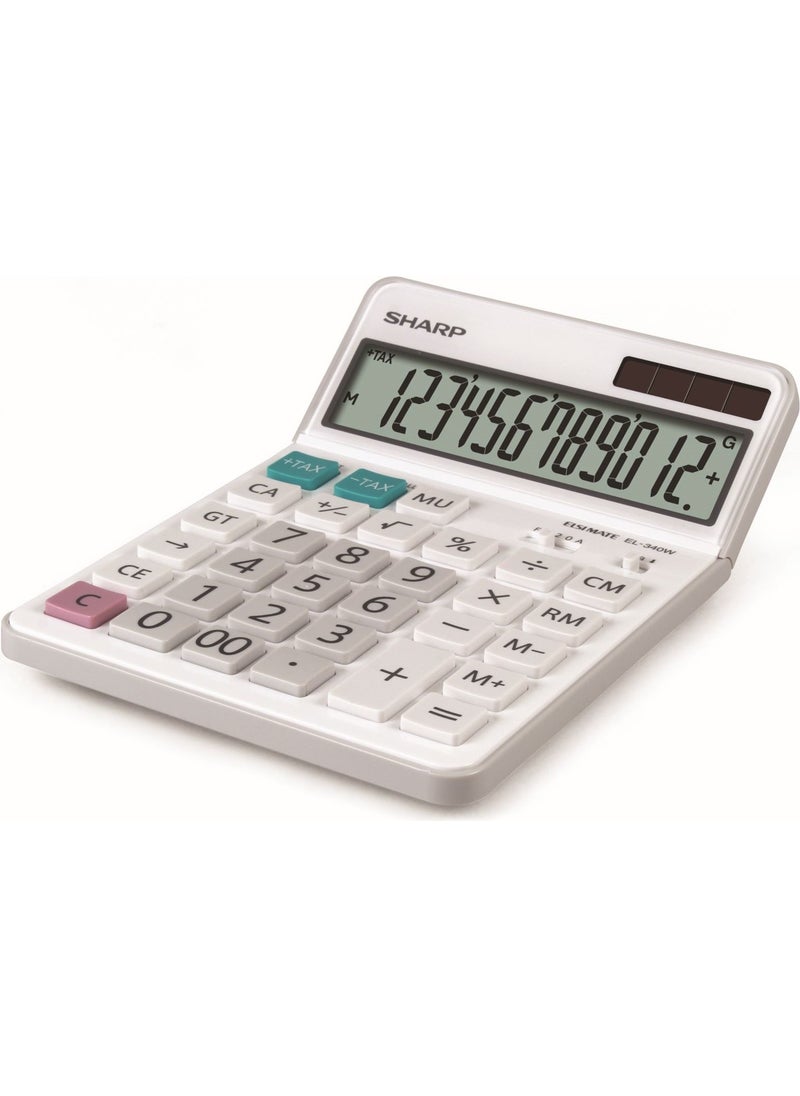 SHARP EL-340W 12 Digit Desktop Calculator  - Image 3