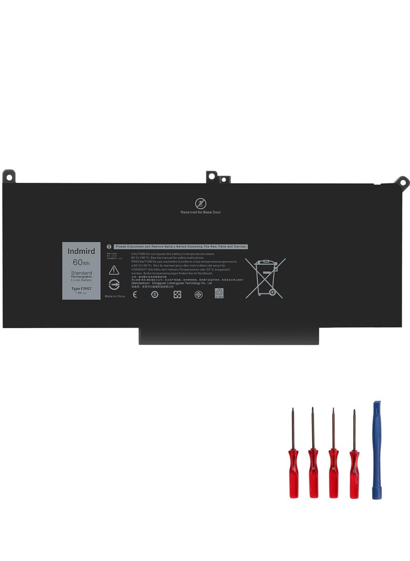 Generic 7.6V 60Wh Battery for Dell Latitude E7280 E7380 E7480 E7290 E7390 E7490 12 7000 7280 7290 13 7380 7390 14 7480 7490 0 Replacement Battery DMDM3WC 0DM3WC 2X39G by Endemerd  - Image 1