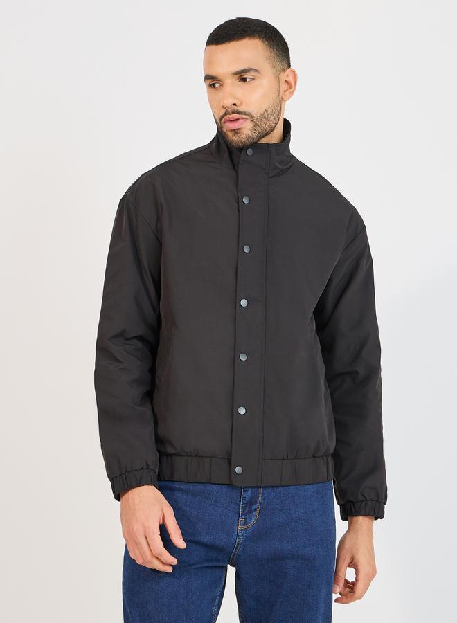 ستايلي جاكيت منفوخ بأزرار وسحَّاب غلق - Image 3