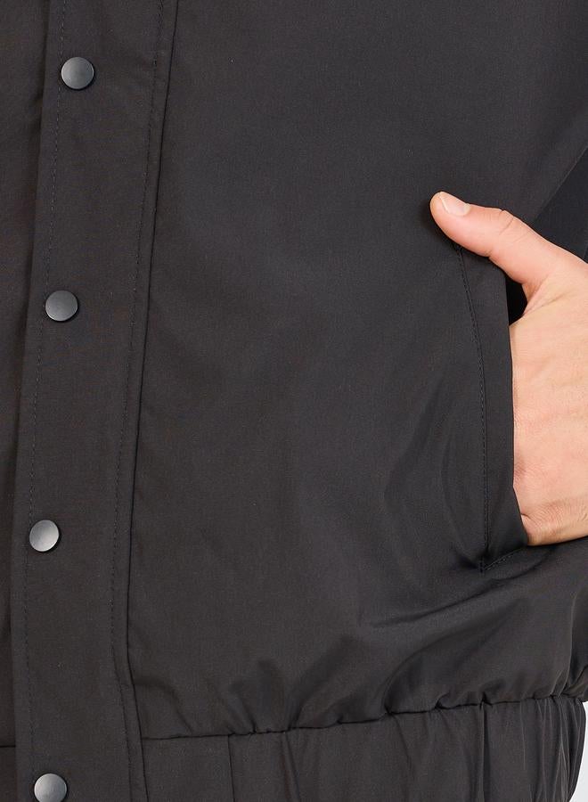 ستايلي جاكيت منفوخ بأزرار وسحَّاب غلق - Image 4
