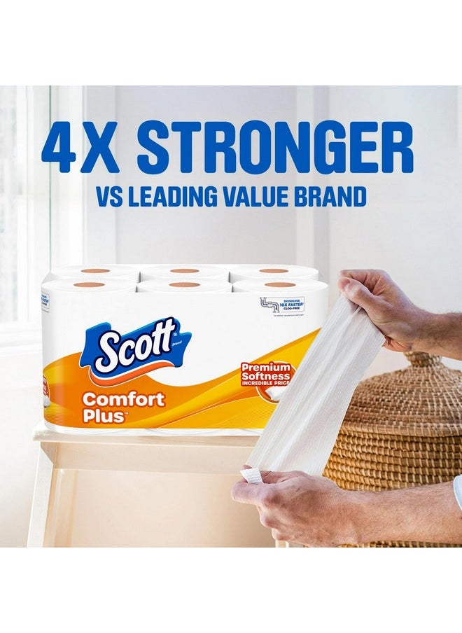 Scott Scott ComfortPlus Toilet Paper, 12 Double Rolls, 231 Sheets per Roll, Septic-Safe, 1-Ply Toilet Tissue  - Image 3