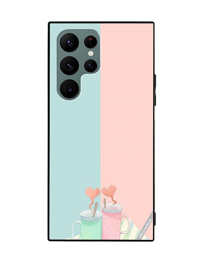VR CREATIVE Protective Case Cover For Samsung Galaxy S22 Ultra 5G Coffee With Love Design Multicolour - Image 1