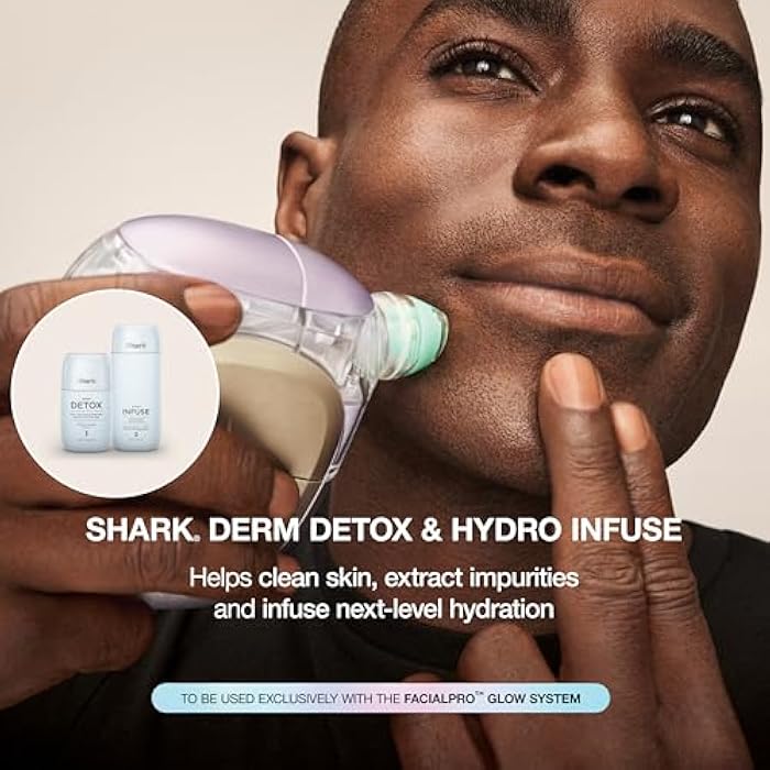 Shark FacialPro Glow Replenishment Kit, Derm Detox AHA + BHA Exfoliating Gel & Hydro Infuse BHA Hydrator, Spa-Level Exfoliation & Hydration, Compatible with FacialPro Glow System, XSKFH3 - Image 2
