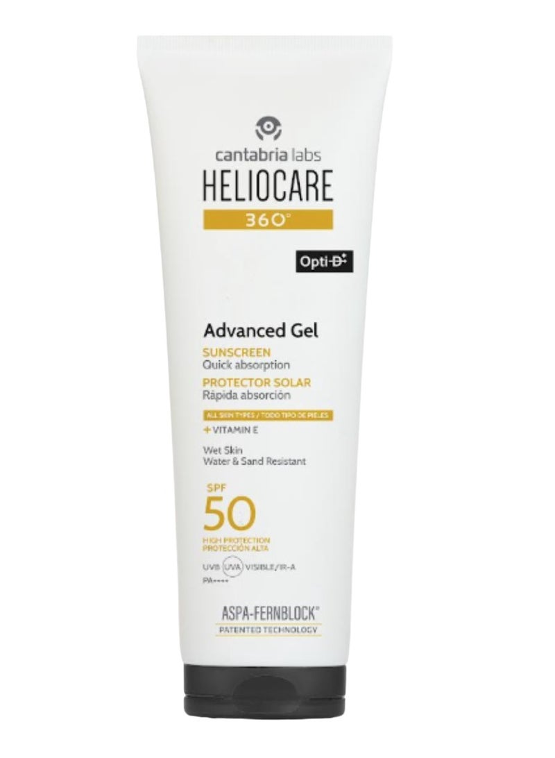 Heliocare 360º Advanced Gel Sunscreen Quick Absorption SPF50 250ml - Image 1