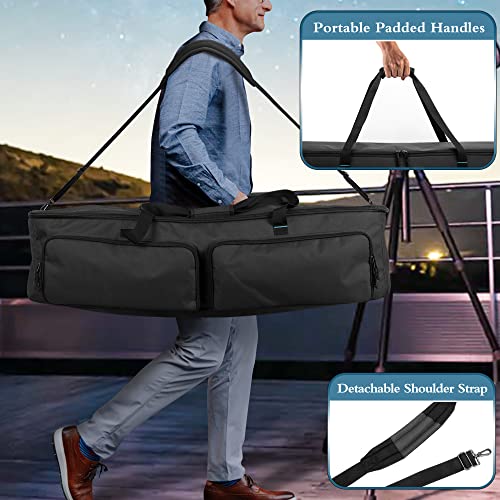 samdew Astronomical Telescope Case, 40.8" Large Telescope Storage Bag for Telescope Tube & Tripod, Soft Padded Telescope Accessories Carry Case & Counterweight Bag Compatible with Celestron Telescope - Image 5
