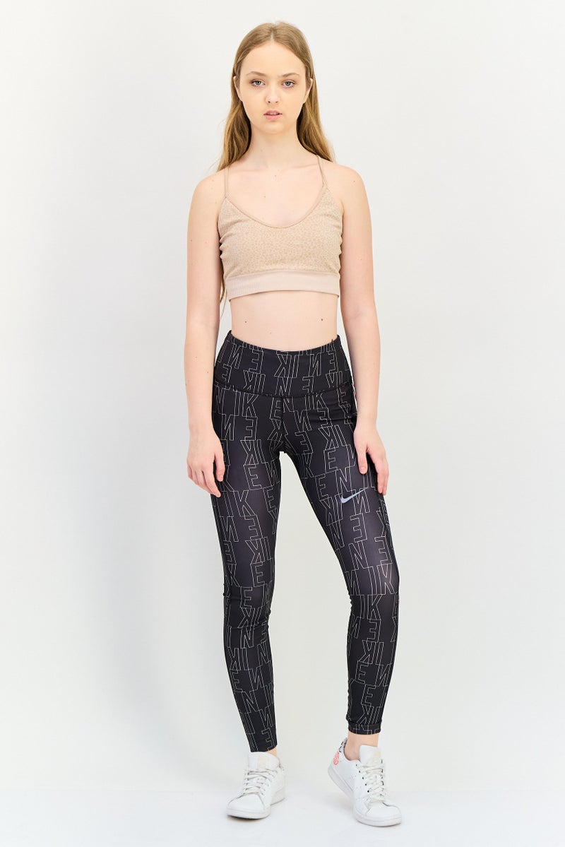 Nike Women Tight Fit Running Full Length Leggings, Black - Image 4