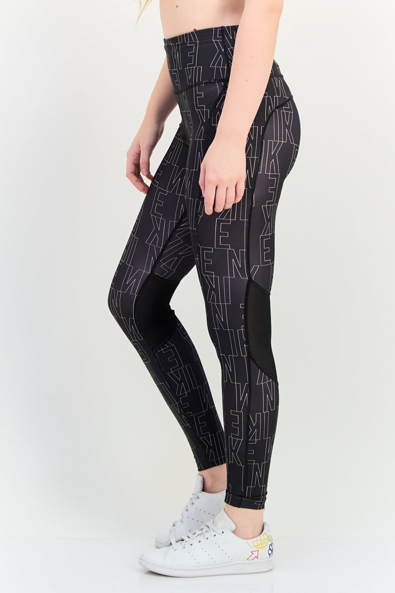 Nike Women Tight Fit Running Full Length Leggings, Black - Image 2