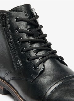LBL by Shoexpress Men's Textured Chukka Boots with Zip Closure  - Image 5