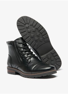 LBL by Shoexpress Men's Textured Chukka Boots with Zip Closure  - Image 4