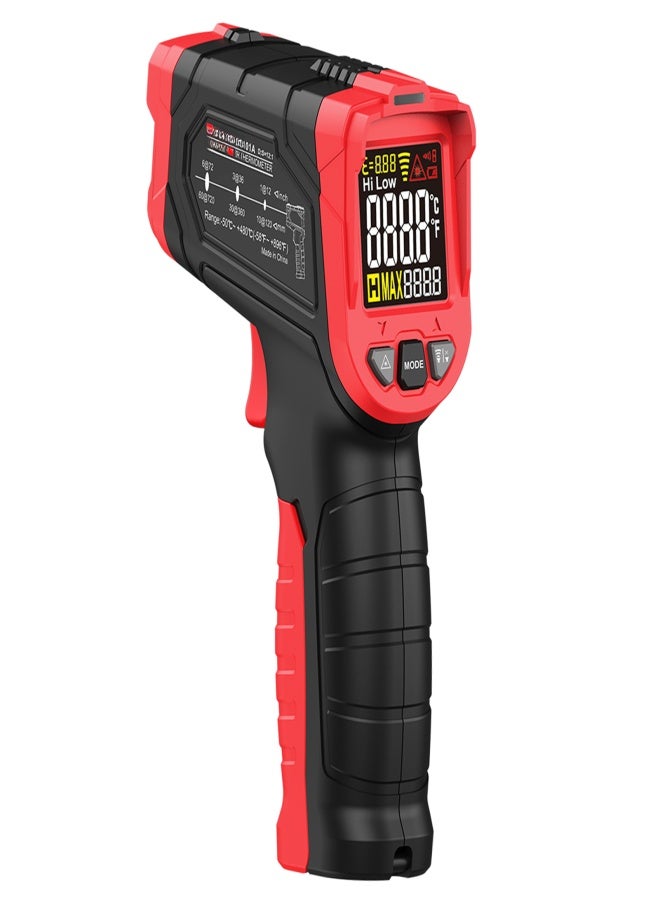 TASI Non-contact IR Infrared Thermometer Digital Handheld Temperature Tester 12:1 Pyrometer Color LCD Display with Backlight Centigrade Fahrenheit -50～480℃(-58～896℉) - Image 1