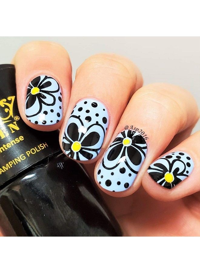 PUEEN Super Intense Nail Art Stamping Polish Must Have Color Collection - (805 Black Jack + 806 Pure White) 12ml each - BH000872 - Image 4