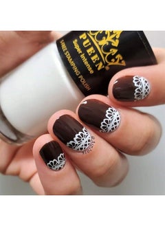 PUEEN Super Intense Nail Art Stamping Polish Must Have Color Collection - (805 Black Jack + 806 Pure White) 12ml each - BH000872  - Image 3