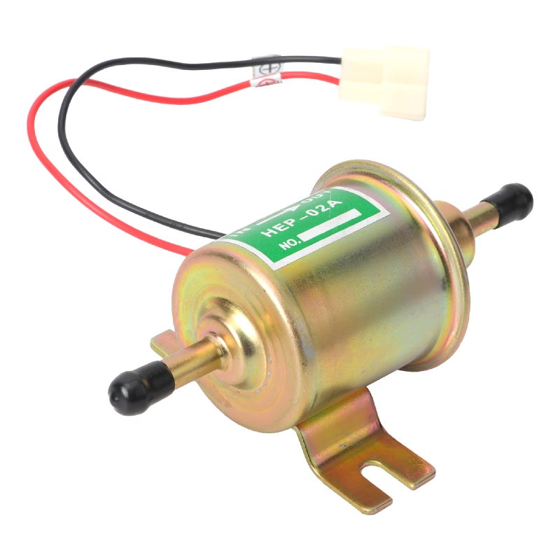 Electric Fuel Pump 12v Universal Low Pressure 254 PSI Inline Fuel Pump for Lawn Mower Carburetor Gas Diesel Engine HEP02A