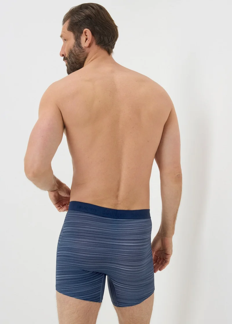 Matalan Souluxe 3 Pack Navy Space Dye Boxers