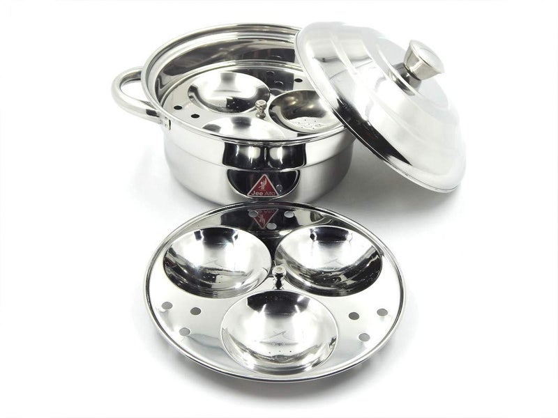 JEE ALTO Stainless Steel Compact Breakfast Idly Maker 6 Idly Silver - Image 2