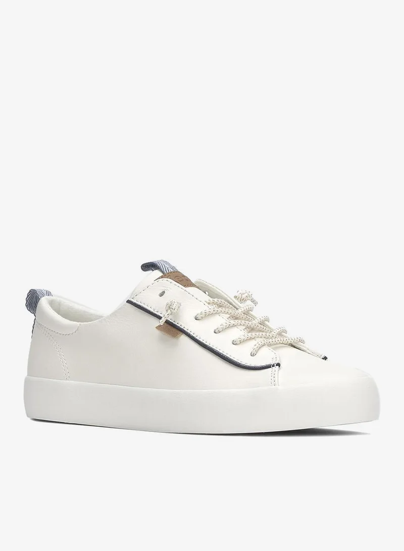 Keds Snow White/Vintage Indigo Keds Women's Kickback Slip On Leather Nautical Casual Sneaker White for Women | Best Price UAE