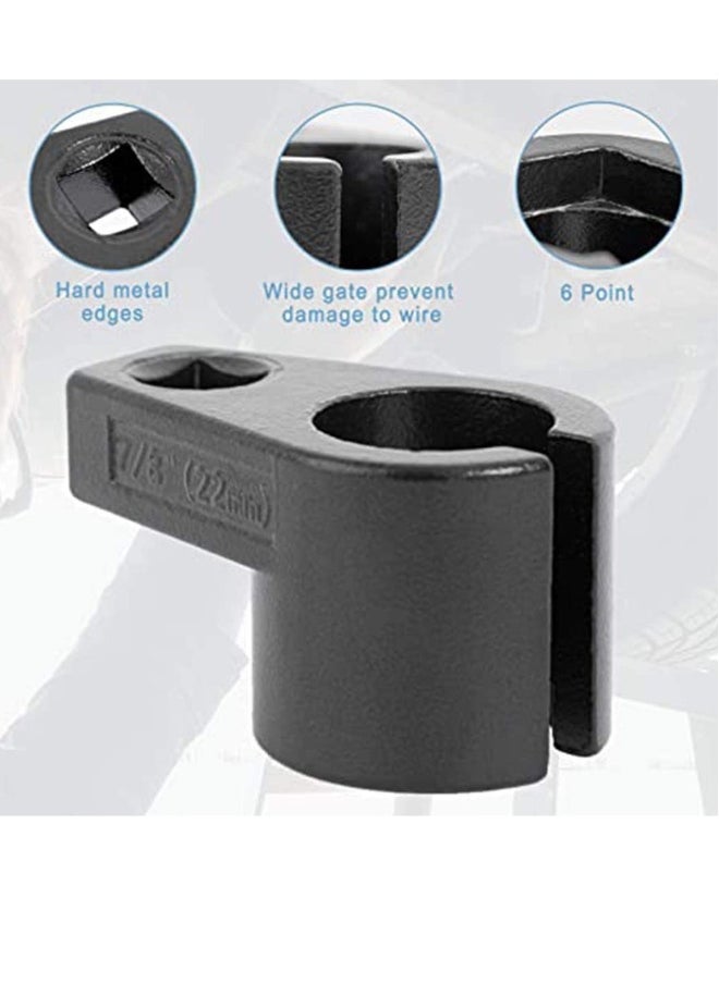 Premium Offset Oxygen Sensor Socket, 3/8-Inch Drive, 7/8-Inch (22mm) Wire Gate Accesses Sensor from The Side to Prevent Wire Damage Universal, for Most Models of Cars