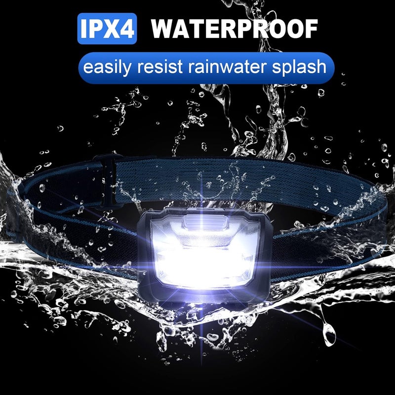 Macarrie 18 Pack LED Headlamps IPX4 Waterproof 3 Modes Headlamp Flashlight Bright Head Lights Camping Accessories for Adults Kids Hiking Running Repairing Fishing Batteries Not IncludedBlack - Image 4