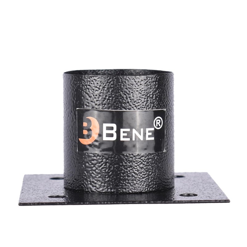 Bene حامل ضوء البوابة، مطلي بالفولاذ المقاوم للصدأ، حامل معدني لضوء البوابة، تركيبات ضوء خارجية، أسود، مربع، ‎9 × 9 × 5 سنتيمتر، عبوة من 2 - Image 2