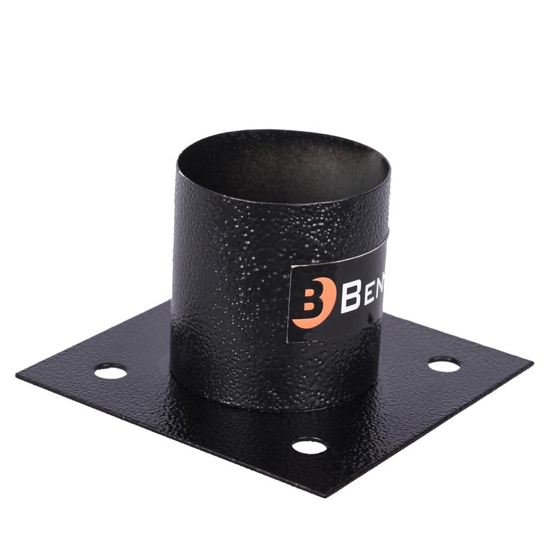 Bene حامل ضوء البوابة، مطلي بالفولاذ المقاوم للصدأ، حامل معدني لضوء البوابة، تركيبات ضوء خارجية، أسود، مربع، ‎9 × 9 × 5 سنتيمتر، عبوة من 2 - Image 3