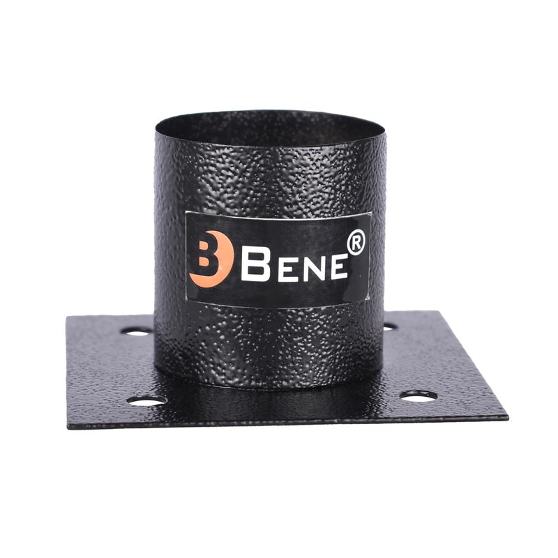 Bene حامل ضوء البوابة، مطلي بالفولاذ المقاوم للصدأ، حامل معدني لضوء البوابة، تركيبات ضوء خارجية، أسود، مربع، ‎9 × 9 × 5 سنتيمتر، عبوة من 2 - Image 4