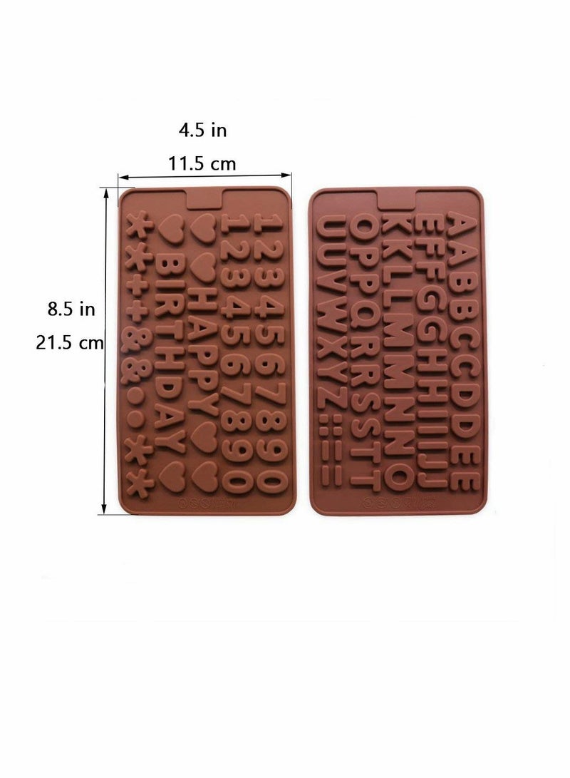 Silicone Alphabet & Number Molds for Chocolate and Cake Decorations - 2pcs Happy Birthday Set - Image 4