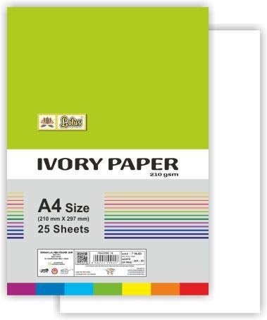 HUBOTE LOTUS A4 Ivory Sheets - 210 GSM, 11.5 inches x 8.5 inches x 0.1 inch, 25 Sheets - Image 5