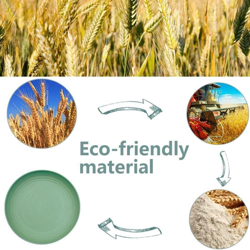 MYTHOS 12 Pic 9 in Lightweight Wheat Straw Plates Unbreakable Deep Dinner Plates Set Reusable Assorted Colors Dinnerware Sets Microwave Dishwasher Safe BPA Free and Healthy - Image 4