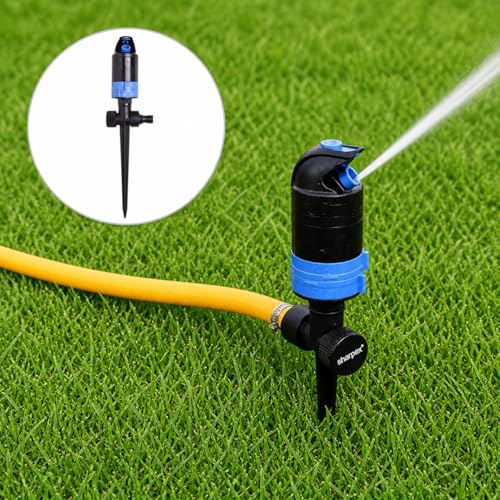 Sharpex Heavy Duty Sprinkler for Garden Watering | 2 Stage Gear Drive Sprinkler Upto 3380sq.ft. Large Area Coverage | Lawn Yard Irrigation System 360 Degree Sprayer Water Saving Device - Image 2