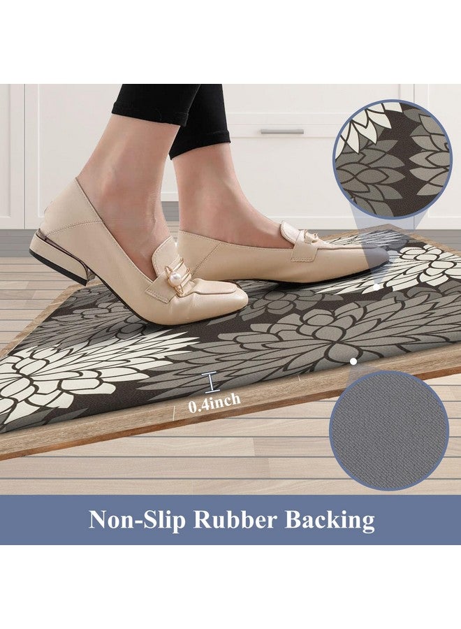 HEBE مجموعة سجادات المطبخ المضادة للتعب HEBE 2 قطعة سجادات مطبخ غير قابلة للانزلاق للسقف سجادات ومفارش مطبخ مريحة ومقاومة للماء لوقوف مريح في المطبخ، المكتب المنزلي، الحوض، الغسيل - Image 4