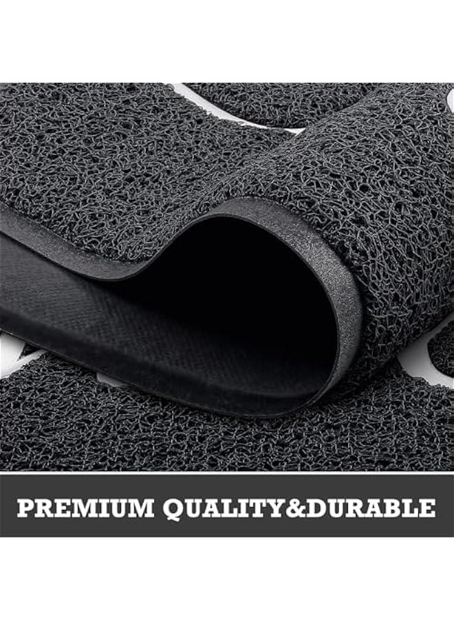 TRASSLE Door Mat Hello Mats Outdoor Indoor Non-Slip Doormat for Entryway Low-Profile Floor Mat for Yard, Garage, High Traffic Areas (Black-welcome, 36x24)  - Image 4