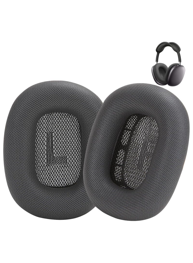 Upgraded Ear Cushions Replacement Earpads for Apple AirPods Max Headphones, Protein Leather Ear Pads Cover with Memory Foam and Magnet for AirPods Max (Black) - Image 1