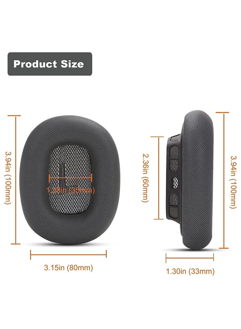 Upgraded Ear Cushions Replacement Earpads for Apple AirPods Max Headphones, Protein Leather Ear Pads Cover with Memory Foam and Magnet for AirPods Max (Black) - Image 5