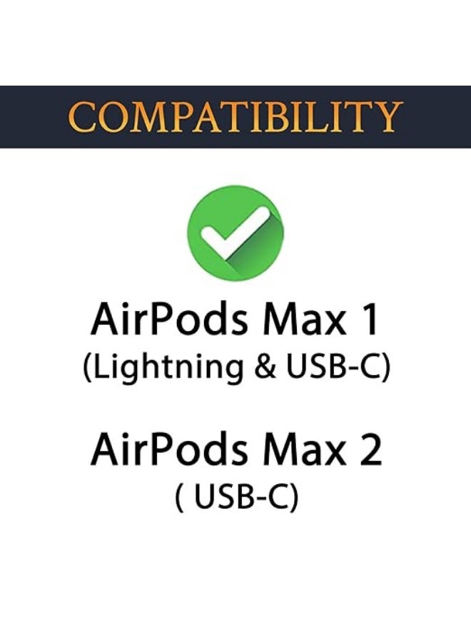 QIRG Upgraded Ear Cushions Replacement Earpads for Apple AirPods Max1/AirPods Max 2 Headphones, Protein Leather Ear Pads Cover with Memory Foam and Magnet for AirPods Max (Black) - Image 2