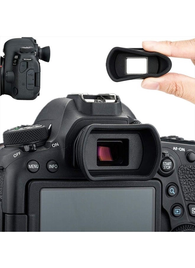 Kiorafoto Soft Camera Eyecup Eyepiece Viewfinder Eyeshade for Canon EOS 6DM2 5DM2 6D 5D Mark II 90D 80D 77D 70D 60D 50D 4000D 2000D Rebel T100 T8i T7i T7 T6s T6i T6 T5i T5 T4i SL3 SL2 Replac Canon EB EF Eye Cup  - Image 1